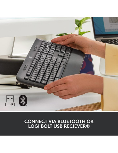 Teclado Inalámbrico Logitech K650 con Reposamuñecas - Grafito