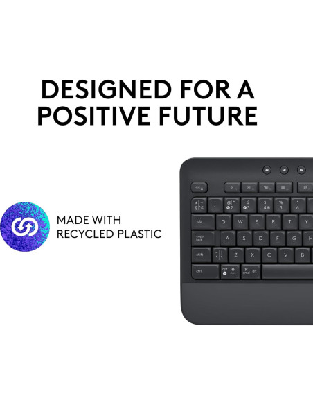 Teclado Inalámbrico Logitech K650 con Reposamuñecas - Grafito Teclado Inalámbrico Logitech K650 con Reposamuñecas - Grafito