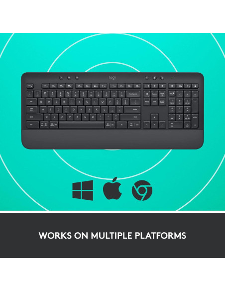 Teclado Inalámbrico Logitech K650 con Reposamuñecas - Grafito Teclado Inalámbrico Logitech K650 con Reposamuñecas - Grafito