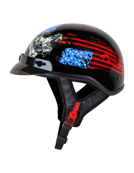 Casco Cartman CM-808AFS Pequeño Calavera Patriótica Casco Cartman CM-808AFS Pequeño Calavera Patriótica