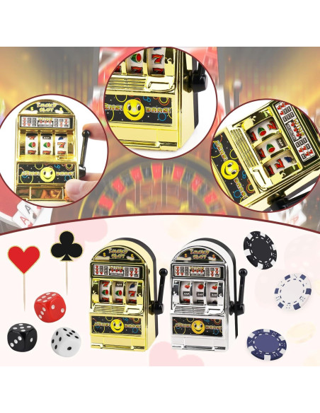 Set de Decoraciones para Pasteles Hooqict Casino 24 Piezas Set de Decoraciones para Pasteles Hooqict Casino 24 Piezas