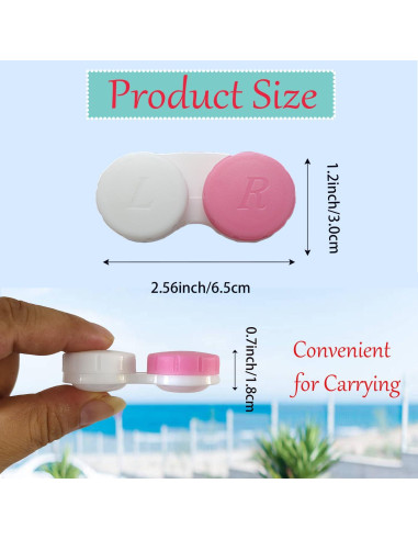 Paquete de 4 estuches para lentes de contacto Smanzu - Colores Mezclados