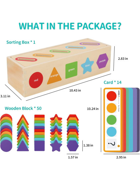 Juguetes Montessori KMTJT Clasificadores de Color y Forma Juguetes Montessori KMTJT Clasificadores de Color y Forma