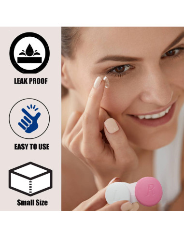 Paquete de 4 estuches para lentes de contacto Smanzu - Colores Mezclados