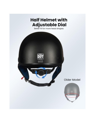 Casco Motocicleta ILM-205V Negro Mate con Visera Solar
