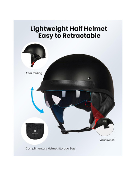 Casco Motocicleta ILM-205V Negro Mate con Visera Solar Casco Motocicleta ILM-205V Negro Mate con Visera Solar