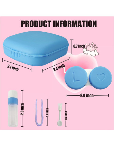 Kit Estuche Lentes de Contacto 4 Piezas Paper Pig Multi Color