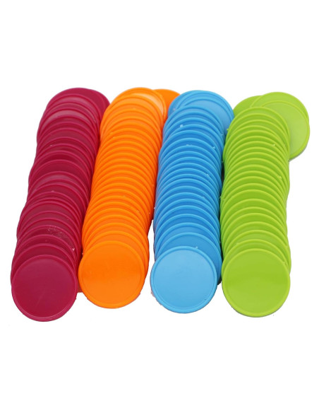 Juego de 100 Fichas de Plástico para Póker 25mm Colores Juego de 100 Fichas de Plástico para Póker 25mm Colores