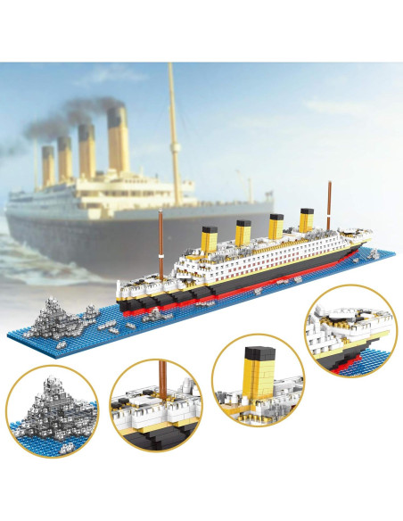Set de Bloques Titanic KLMEi 1872 Piezas para Adultos Set de Bloques Titanic KLMEi 1872 Piezas para Adultos