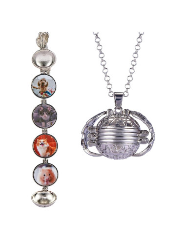 Collar Colgante Locket Expandible Ornaland 62cm Alas de Ángel