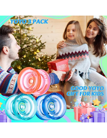 Yoyo MAGICYOYO K2 Cristal Paquete de 3 para Niños y Adultos Yoyo MAGICYOYO K2 Cristal Paquete de 3 para Niños y Adultos