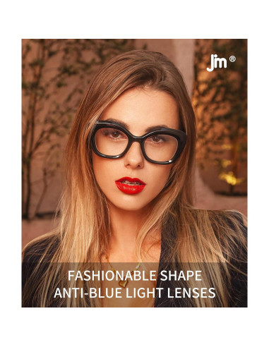 Gafas de lectura JM Cat-Eye para mujeres - 3 pares con filtro UV