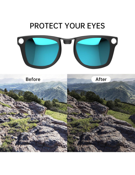Clip Polarizado Ray-Ban Meta Wayfarer 2 Pcs Azul Amarillo Clip Polarizado Ray-Ban Meta Wayfarer 2 Pcs Azul Amarillo