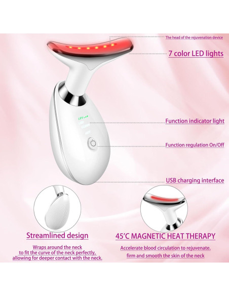 Masajeador Facial VGY ES-1081 7-en-1 Calor 45C Masajeador Facial VGY ES-1081 7-en-1 Calor 45C