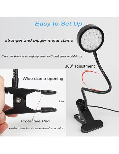 Lámpara Terapia Luz Roja U4GLORY 18 LEDs 660/850nm Ajustable