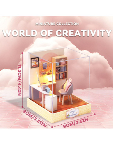 Casa de Muñecas Flever DIY Miniatura con Muebles 9x9x11cm