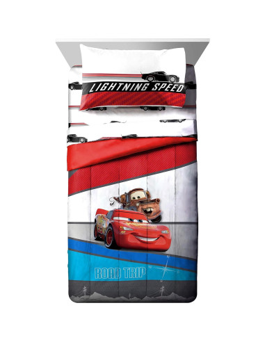Juego de Cama Twin Jay Franco Cars 5 Piezas Microfibra