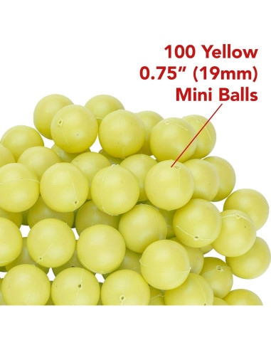 Pelotas Mini Ping Pong Amarillo 19mm 100 Piezas Fairly Odd