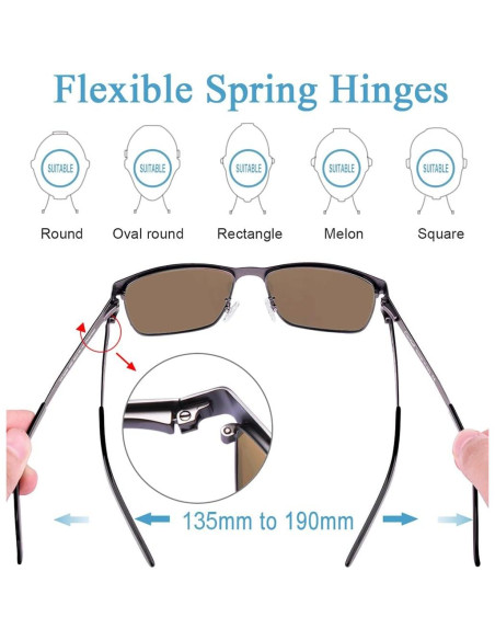 Gafas de sol CARFIA metal polarizadas UV400 para hombres Gafas de sol CARFIA metal polarizadas UV400 para hombres
