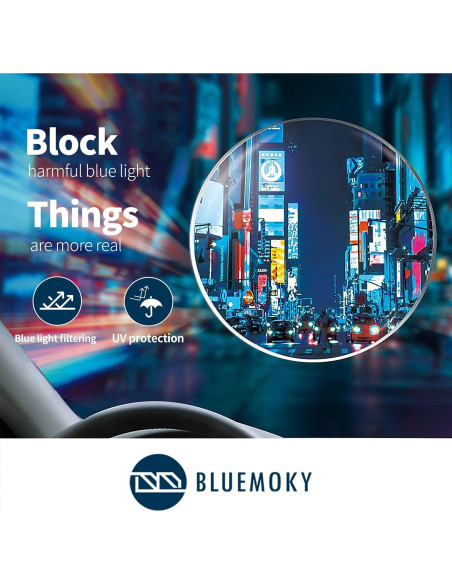 Gafas de lectura Bluemoky con luz azul para hombres 3.5x Gafas de lectura Bluemoky con luz azul para hombres 3.5x