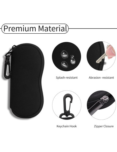 Funda de Gafas Hion Neopreno Ultra Ligera con Cierre y Clip