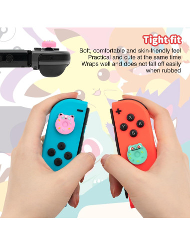 Tapas de agarre DLseego para Switch y Switch Lite - 4PCS