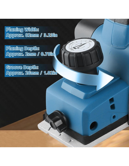 Planeador de Mano Inalámbrico ConBlom 82mm 15000RPM Azul Planeador de Mano Inalámbrico ConBlom 82mm 15000RPM Azul