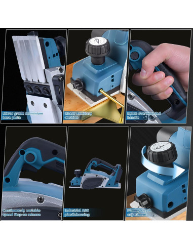 Planeador de Mano Inalámbrico ConBlom 82mm 15000RPM Azul