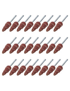 30 Piezas Rueda de Lijado Cono SYPARTS 80 Grano 3 mm