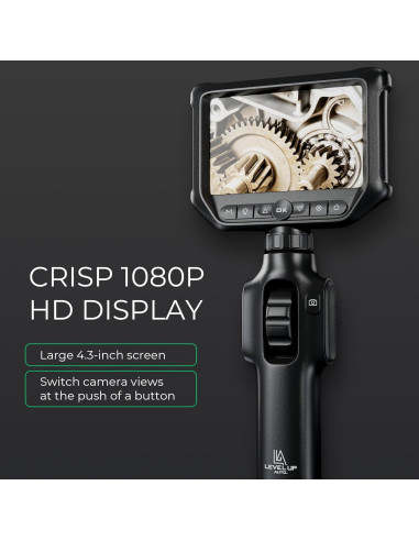 Borescopio Articulado 360 Level Up Auto 6mm HD con Luz