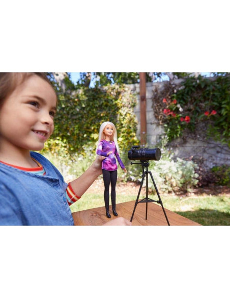 Muñeca Barbie Astrofísica Mattel con Telescopio y Mapa Muñeca Barbie Astrofísica Mattel con Telescopio y Mapa
