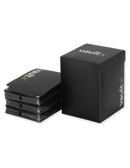 Caja de Barajas Vault X Negra + 150 Fundas Estándar Caja de Barajas Vault X Negra + 150 Fundas Estándar