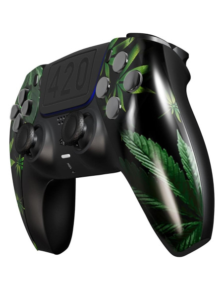 Controlador Inalámbrico ModdedZone PS5 Personalizado 420 Negro Controlador Inalámbrico ModdedZone PS5 Personalizado 420 Negro