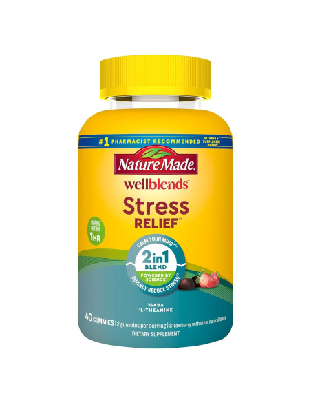 Gominolas Nature Made Wellblends Alivio Estrés 40 Unidades Gominolas Nature Made Wellblends Alivio Estrés 40 Unidades
