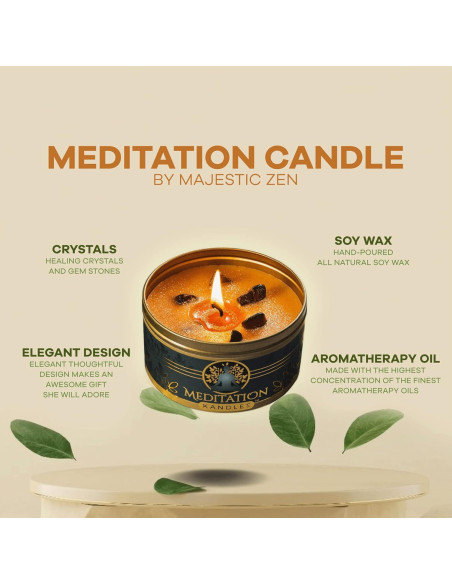 Velas de Aromaterapia Majestic Zen 100% Naturales - 4 Pzas Velas de Aromaterapia Majestic Zen 100% Naturales - 4 Pzas