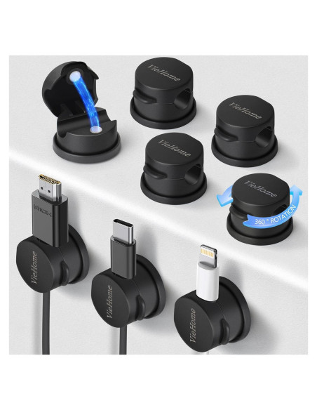 Paquete de 8 Clips Magnéticos VieHome para Gestión de Cables Paquete de 8 Clips Magnéticos VieHome para Gestión de Cables