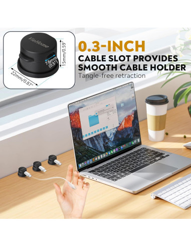 Paquete de 8 Clips Magnéticos VieHome para Gestión de Cables