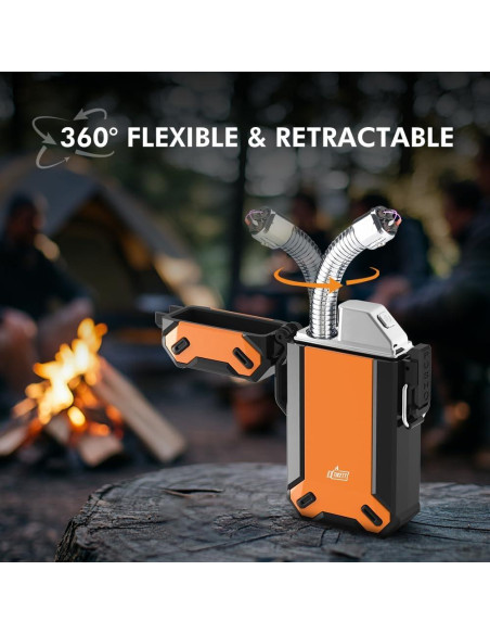 Encendedor de Campamento TIKETT TK6 Naranja Recargable USB Encendedor de Campamento TIKETT TK6 Naranja Recargable USB