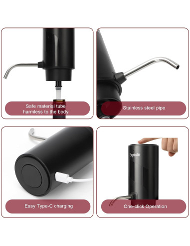 Aereador de Vino Eléctrico Exptolii Decanter03 198 ml