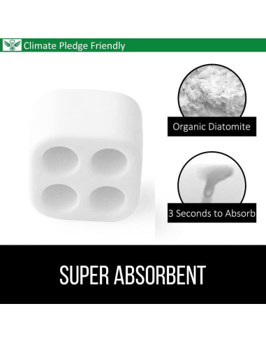 Soporte de Cepillo de Dientes Angvoo Diatomita Blanco