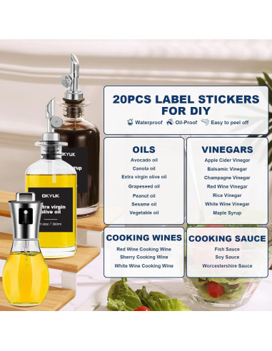 Juego de Botellas Dispensadoras de Aceite OKYUK 3 Piezas