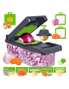 Cortador de Verduras PAWPRO 14 en 1 con Cuchillas Intercambiables