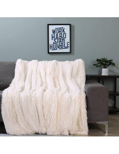 Manta Decorativa Tuddrom Queen 203x229 cm Suave Blanca