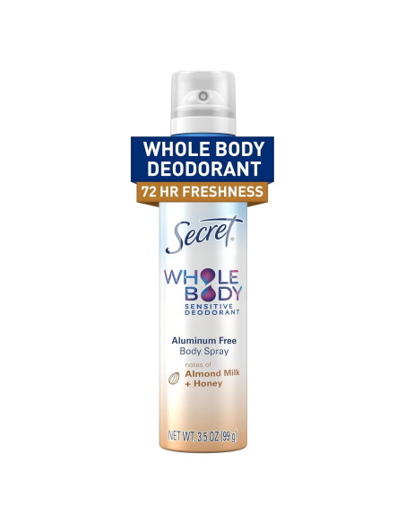 Desodorante en Spray Secret para Todo el Cuerpo 99g - Leche de Almendra y Miel Desodorante en Spray Secret para Todo el Cuerpo 99g - Leche de Almendra y Miel