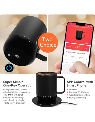 Taza Inteligente Autocalentable vsitoo S3 Pro 400 ml Control APP