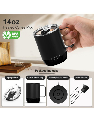 Taza Inteligente Autocalentable vsitoo S3 Pro 400 ml Control APP