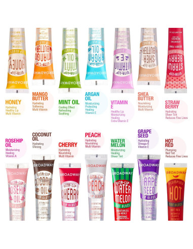 Brillo Labial Ruby Kisses Vita-Lip Durazno 6 Piezas