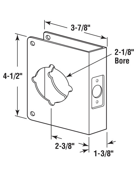 Refuerzo de Cerradura Prime-Line MP10852 Acero Inoxidable Refuerzo de Cerradura Prime-Line MP10852 Acero Inoxidable