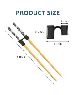 5 Pares de Palillos de Entrenamiento para Adultos 22.5cm 2