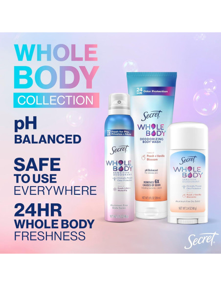 Desodorante en Spray Secret para Todo el Cuerpo 99g - Leche de Almendra y Miel Desodorante en Spray Secret para Todo el Cuerpo 99g - Leche de Almendra y Miel